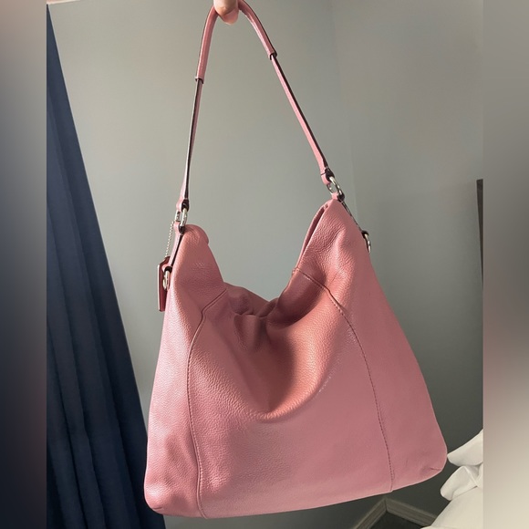Coach Pink Leather Tote Bag (F34511) - Picture 2 of 12